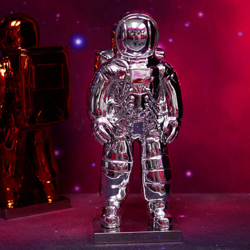 Statuetta di astronauta colore argento