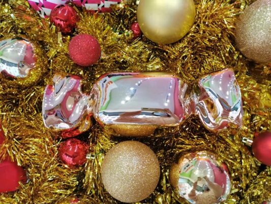 caramelle e palle di natale