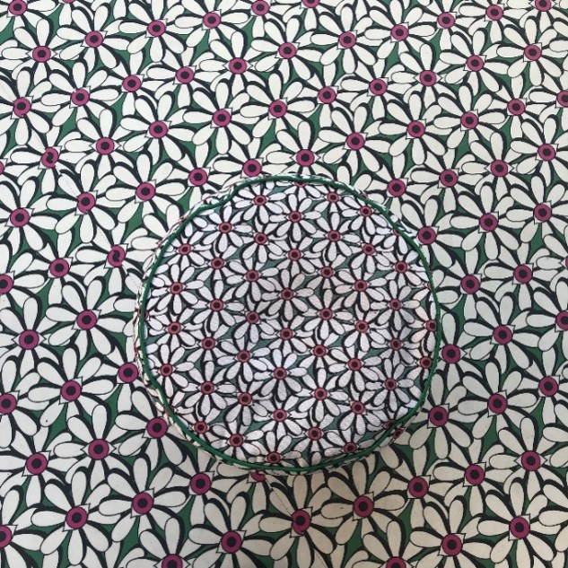 pouf tondo pattern fiori