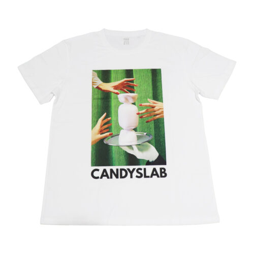 Maglietta bianca con stampa candyslab caramella bianca